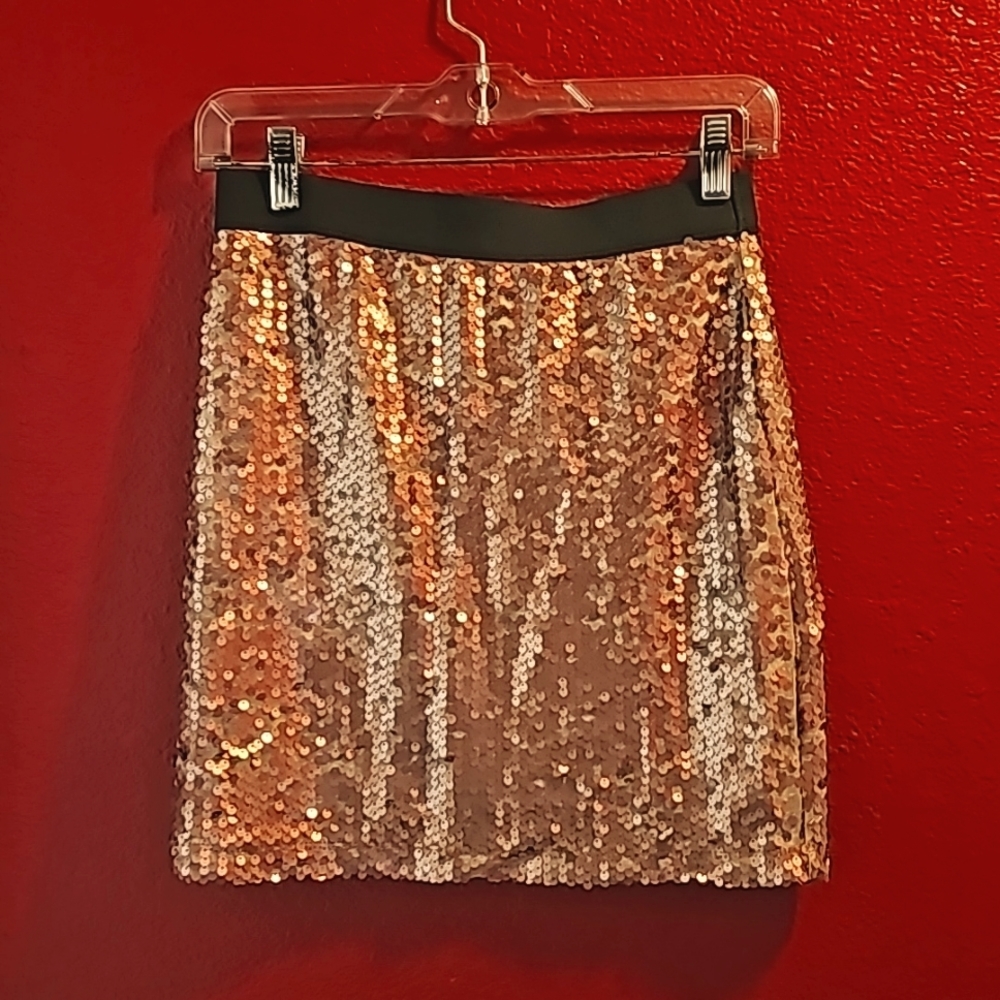 Bronze sequin skirt